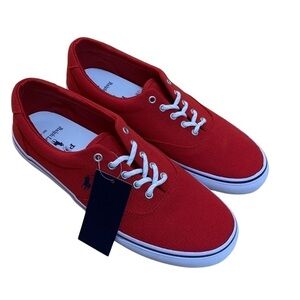 Polo by Ralph Lauren Men's 10 Red Canvas Sneakers